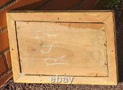 2 Tableaux ancien signé. Paysage Peinture huile sur panneau de bois Style XlX°