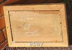 2 Tableaux ancien signé. Paysage Peinture huile sur panneau de bois Style XlX°