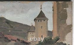 ALEXANDRE BAILLY (1866-1947) Tableau Ancien Paysage CAHORS Pont Valentré #8