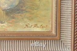 ANCIEN TABLEAU HUILE sur PANNEAU Impressionniste signé PAUL FLAUBERT 1928-1994