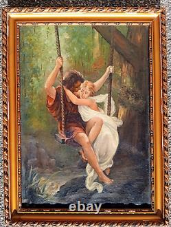 ANCIEN TABLEAU huile Sur Toile (d'après Pierre-Auguste COT)