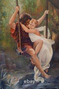 ANCIEN TABLEAU huile Sur Toile (d'après Pierre-Auguste COT)