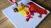 Amazing Acrylic Painting Technique Textured Abstract Painting Step By Step Using Various Tools