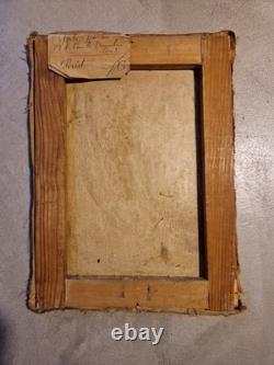 Ancien Beau Tableau Peinture Cubiste Ecole Paris Signé Daté 1946 Portrait Christ