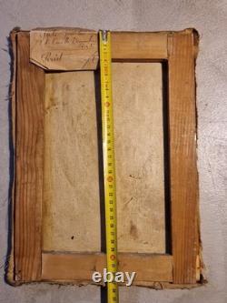 Ancien Beau Tableau Peinture Cubiste Ecole Paris Signé Daté 1946 Portrait Christ