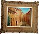 Ancien CADRE MONTPARNASSE F9 tableau huile sur toile HST village provençal midi