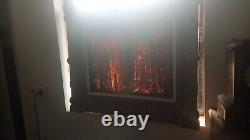 Ancien CADRE MONTPARNASSE F9 tableau huile sur toile HST village provençal midi
