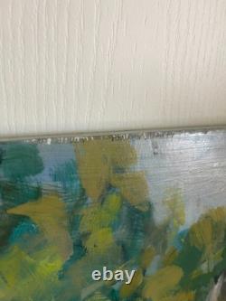 Ancien Peinture Tableau Huile Toile FARAONI Mariage Eglise Marié Village 80x60cm