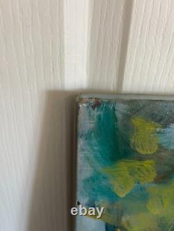 Ancien Peinture Tableau Huile Toile FARAONI Mariage Eglise Marié Village 80x60cm