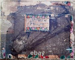 Ancien TABLEAU H/T Bateau lavoir au Pont Neuf à Paris P. BRIAUDEAU Nantes