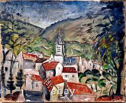 Ancien TABLEAU années 30 Huile sur Toile originale par Robert MORTIER né à Nice