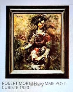 Ancien TABLEAU années 30 Huile sur Toile originale par Robert MORTIER né à Nice