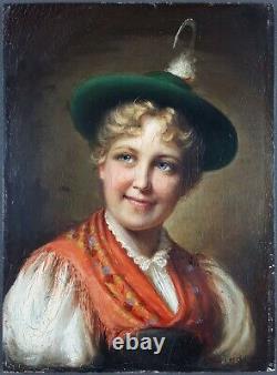 Ancien Tableau Alois Binder (1857-1933) Peinture Huile Antique Painting Gemälde