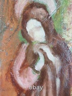 Ancien Tableau Attribué à Georges Rouault (1871-1958) Peinture Huile Painting