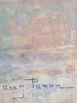 Ancien Tableau Auguste Panon (XIXe-XXe) Peinture Huile Toile Oil Painting
