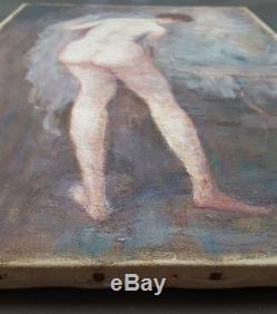 Ancien Tableau Auguste Panon (XIXe-XXe) Peinture Huile Toile Oil Painting