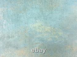 Ancien Tableau Baignade dans une Crique Peinture Huile Nu Oil Painting Nude