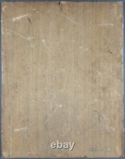 Ancien Tableau Bretonne ou Italienne Peinture Huile Signée Oil Antique Painting