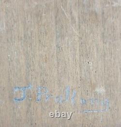 Ancien Tableau Bretonne ou Italienne Peinture Huile Signée Oil Antique Painting
