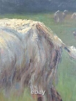 Ancien Tableau Chèvre Peinture Huile Antique Oil Painting Ölgemälde Dipinto