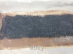 Ancien Tableau Composition Abstraite Peinture Huile Oil Painting Abstraction