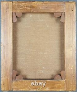 Ancien Tableau Cueilleuse d'Herbes Peinture Huile Antique Oil Painting Woman