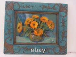 Ancien Tableau De Fleurs