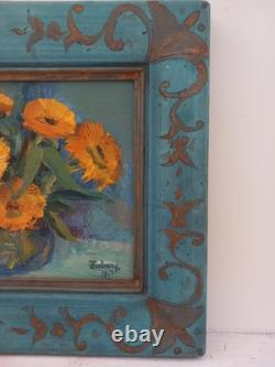 Ancien Tableau De Fleurs