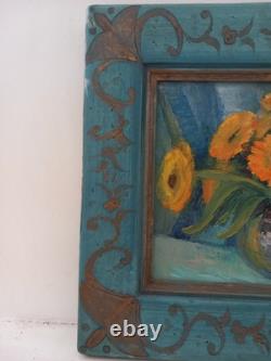 Ancien Tableau De Fleurs