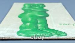 Ancien Tableau Femme Nue de Profil Peinture Huile 1972 Oil Painting Original