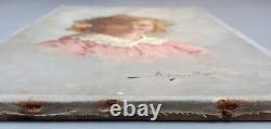 Ancien Tableau Femme de la Noblesse Peinture Huile Portrait Oil Painting Woman