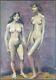Ancien Tableau Femmes Nues Peinture Huile Antique Oil Painting Nude Women