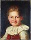 Ancien Tableau Friedrich Fehr (1862-1927) Peinture Huile Painting Girl Portrait