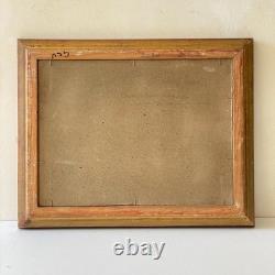 Ancien Tableau HSC Peinture Fauve Péniche sur le Canal Signé Art Lorrain