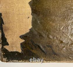 Ancien Tableau HST Albert Dakin Gihon Paysage Rivière 19ème à Restaurer