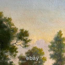 Ancien Tableau HST Barbizon Le Vieux Chemin de Rouffignac Signé