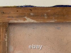 Ancien Tableau HST Barbizon Le Vieux Chemin de Rouffignac Signé