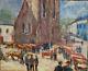 Ancien Tableau HsT originale Marché aux bestiaux BRETAGNE dlg Barnoin, Simon