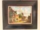 Ancien Tableau Huile Cuivre Jan Beekhout Sc&egrave;ne de Rue Moyen Age Hollandais