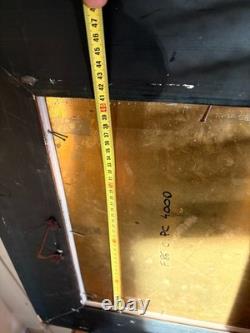 Ancien Tableau Huile Cuivre Jan Beekhout Scène de Rue Moyen Age Hollandais