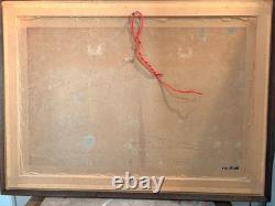 Ancien Tableau Huile Georges LE MEILLEUR Maison sur la Marne Impressionnisme