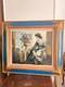 Ancien Tableau Huile Panneau Femme Bouquet Fleurs Portrait Guy Cambier 1923