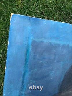 Ancien Tableau Huile Sur Carton Portrait Femme Signe Schneider Kunz 1974