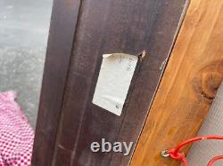 Ancien Tableau Huile Toile Cadre Doré Bois Femme Couché Allongé Lit Robe Sommeil