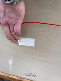 Ancien Tableau Huile Toile Cadre Doré Bois Femme Couché Allongé Lit Robe Sommeil