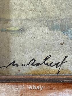 Ancien Tableau Huile sur Isorel Bouquet de Fleurs d'Eté Signé André Robert