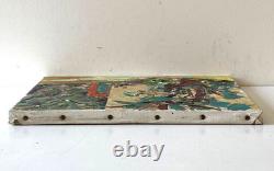 Ancien Tableau Huile sur Toile Paysage Jardin Méditerranéen Signé J. Pulicani