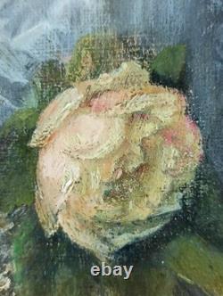 Ancien Tableau Johanna Kawerau (1878-1901) Peinture Huile Portrait Oil Painting