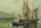 Ancien Tableau Joseph Hurard le Port de la Ciotat Marin Filet Bateaux Marine