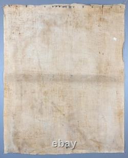 Ancien Tableau Le Siège Peinture Huile Toile Antique Oil Painting Original